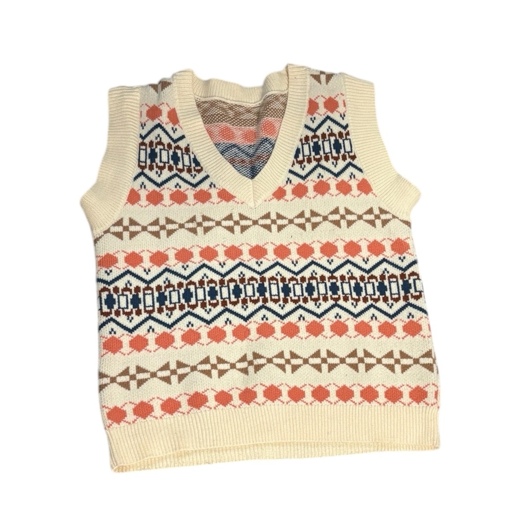 Patterned Sweater Vest